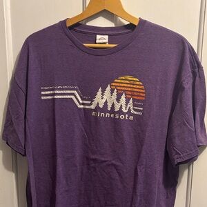 Women’s/Unisex Purple Minnesota Graphic T-Shirt | XL